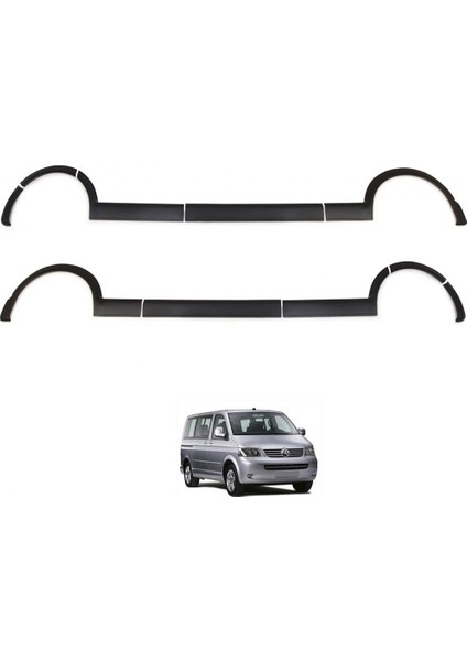 Volkswagen Transporter T5 Uzun Şasi 2009 - 2014 Çamurluk ve Kapı Dodikleri Set 11 Parça Çift Sürgü