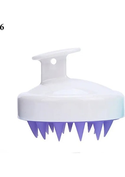 Stil 6 Yeni Silikon Saç Şampuanı Fırçası Saç Derisi Baş Masajı Saç Temiz Saç Yıkama Tarak Banyo Masajı Saç Duş Fırçası Sağlık Aracı (Yurt Dışından)
