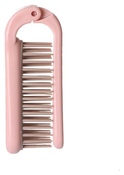 Pembe 1 Adet Katlanabilir Saç Tarak Taşınabilir Seyahat Curling Düz Saç Fırçası Yumuşak Diş Anti Statik Kafa Masajı Saç Şekillendirici Aksesuarları (Yurt Dışından)