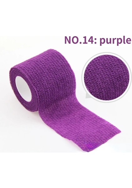 No.14 2.5cmx4.5m Spor Bandaj Elastik Elastoplast Kendinden Yapışkanlı Bant Bilek Korumak Avuç Içi Parmak Kol Omuz Diz Ayak Bileği Evcil Hayvanlar Bacak Dövme Güvenliği (Yurt Dışından) fiyatları