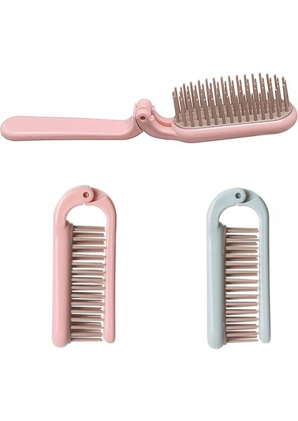 Pembe 1 Adet Katlanabilir Saç Tarak Taşınabilir Seyahat Curling Düz Saç Fırçası Yumuşak Diş Anti Statik Kafa Masajı Saç Şekillendirici Aksesuarları (Yurt Dışından) fiyatları