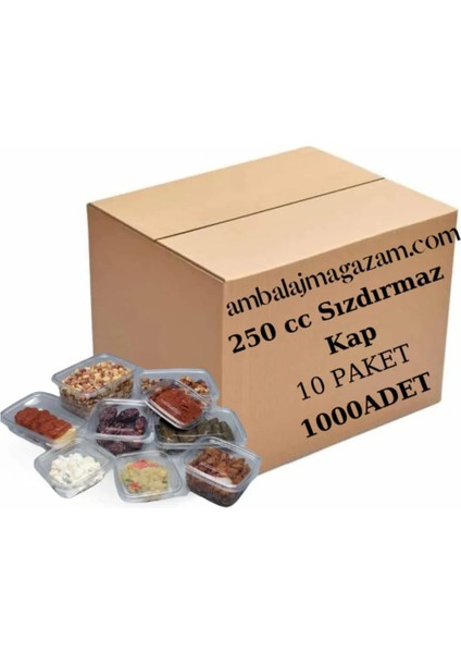 250 cc Sızdırmaz Kap 1000ADET 10 Paket