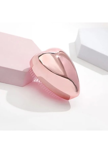 Pembe Saç Tarak Sihirli Demelant Fırça Saç Derisi Masaj Boncuk Yıkama Fırçası Yaratıcı Kalp Şeklinde Anti-Statik Şekillendirici Aracı Kadın Erkek (Yurt Dışından)