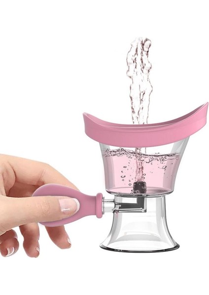 Pembe Silikon Göz Yıkama Seti Göz Temizleyici Fincan Manuel Hava Basıncı Göz Temizleme Fincan Yumuşak Göz Yıkama Fincan Yaşlı Kadın Erkek Çocuk (Yurt Dışından) fırsatları