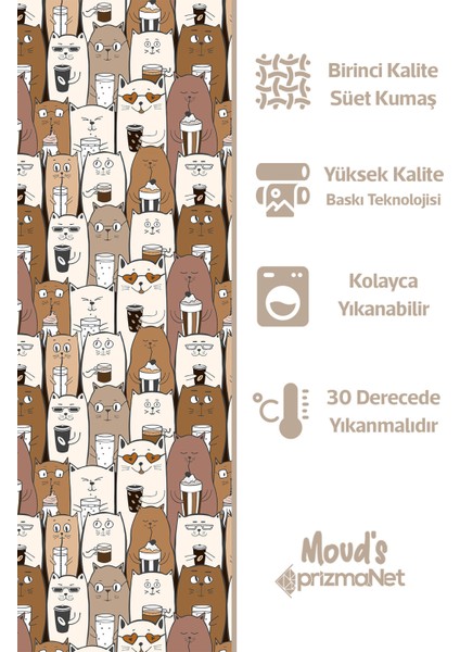 Elit Kedicikler Desenli Baskılı Çocuk ve Bebek Odası Fon Perde 2 Kanat - Prd-12 fırsatları