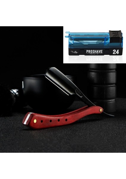 Set 8 Renk Ahşap Saplı Çinko Alaşım Tüy Katlanır Jilet Tıraş Makinesi Tutucu Manuel Sakal Saç Kesimi Jilet Erkekler Için G0718 (Yurt Dışından)