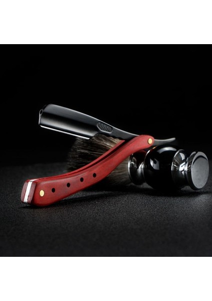 Set 8 Renk Ahşap Saplı Çinko Alaşım Tüy Katlanır Jilet Tıraş Makinesi Tutucu Manuel Sakal Saç Kesimi Jilet Erkekler Için G0718 (Yurt Dışından) modelleri