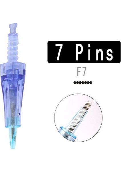 7 Pins (F7) Dr Pen Ultima A6 Kartuş Iğne Süngü Derma Kalem Dr.pen E30 M7 M5 Mikro Iğneleme 9 12 36PIN Nano Yuvarlak Mts Pmu Eyeliner Dövme (Yurt Dışından)