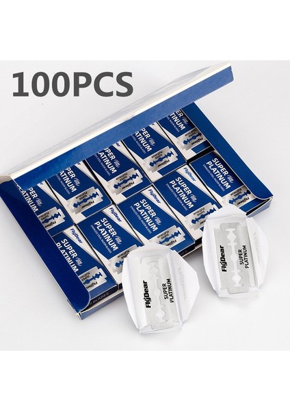 100 Adet Bıçakları Ayarlanabilir Emniyetli Jilet Klasik Erkek Tıraş Makinesi Profesyonel Berber Jileti 5 Adet Titanyum Kaplamalı Bıçaklar Tıraş Makinesi Jilet Tutucu (Yurt Dışından)
