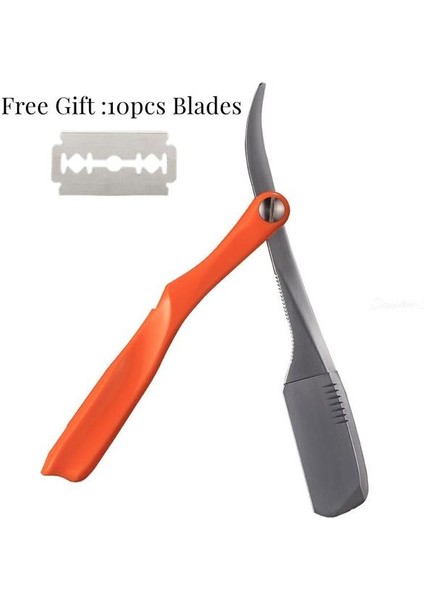 Veya Abs Saplı Jilet Erkek Tıraş Berber Aletleri Düz Manuel Jilet Kuaförlük Bıçağı Kaş Tıraş Paslanmaz Çelik Düz Jilet Ücretsiz 10 Bıçak (Yurt Dışından) fiyatları