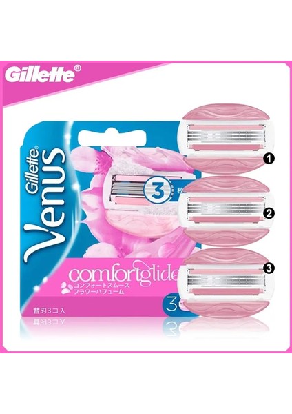 3 Bıçak Gillette Venus Emniyetli Tıraş Bıçağı Kadınlar Için Yüz Kol Bacak Saç Erkekler Için Tıraş Makinesi Berber Tıraş Bıçağı Değiştirilebilir 3 Katmanlar Bıçak (Yurt Dışından)
