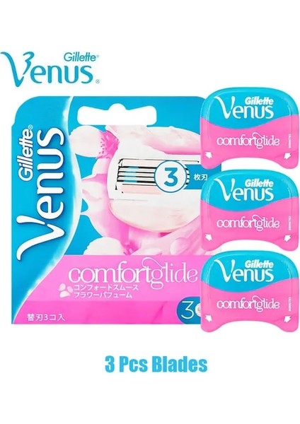 3 Bıçak Gillette Venus Emniyetli Tıraş Bıçağı Kadınlar Için Yüz Kol Bacak Saç Erkekler Için Tıraş Makinesi Berber Tıraş Bıçağı Değiştirilebilir 3 Katmanlar Bıçak (Yurt Dışından)
