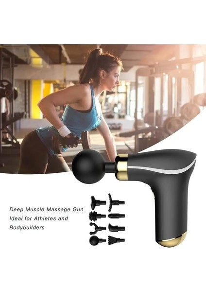 Mavi El Vurmalı Masaj Tabancaları Derin Doku Perküsyon Kas Masajı El 8 Kafaları Profesyonel Masaj LCD Dokunmatik (Yurt Dışından) modelleri