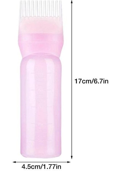 Pembe Tarak Şişe Aplikatörü Taşınabilir Kök Tarak Aplikatör Şişe Aplikatör Şişesi Mezunlu Kök Tarağı Renkli Aplikatör Şişesi (Yurt Dışından)