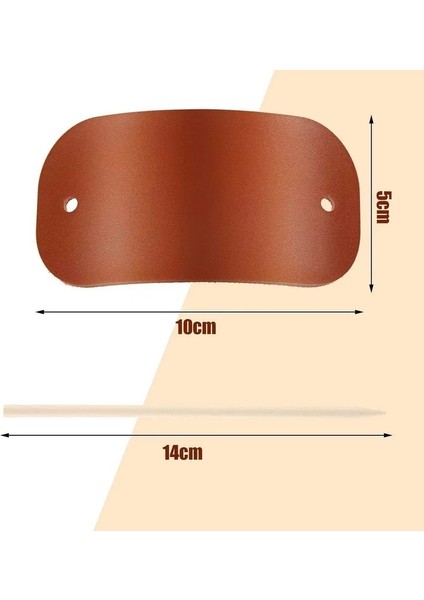 Kahverengi Ahşap Topuz Firkete Deri Saç Tokası Basit Saç Tokası Headdress Pu Deri Saç Tokası Kadın Kuaförlük Araçları (Yurt Dışından) indirimleri