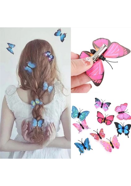 Stil 9 12 Adet/takım Moda Kadın Kızlar Kelebek Saç Klipleri Düğün Pimleri Parti Gelin Tokalar Fotoğraf Tokalarım Saç Bandı Aksesuarları (Yurt Dışından) modelleri