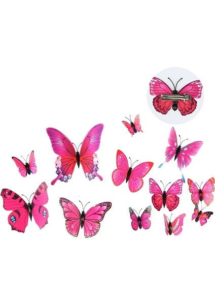 Stil 9 12 Adet/takım Moda Kadın Kızlar Kelebek Saç Klipleri Düğün Pimleri Parti Gelin Tokalar Fotoğraf Tokalarım Saç Bandı Aksesuarları (Yurt Dışından) fırsatları