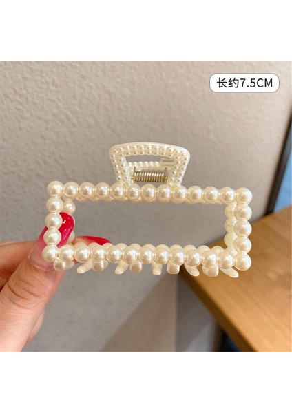 Stil 5 2022 Lüks Trendy Akrilik Saç Pençeleri Inci Pençe Klipler Kadın Büyük Boy Tokası Yengeç Bayanlar Moda Saç Aksesuarları (Yurt Dışından) fırsatları
