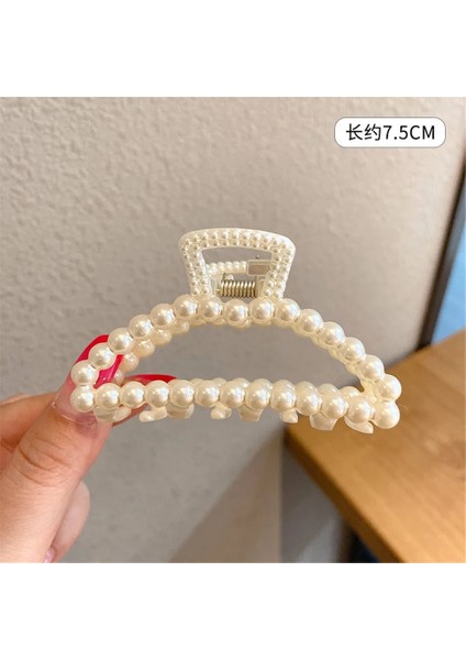 Stil 5 2022 Lüks Trendy Akrilik Saç Pençeleri Inci Pençe Klipler Kadın Büyük Boy Tokası Yengeç Bayanlar Moda Saç Aksesuarları (Yurt Dışından) indirimleri