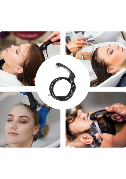 Siyah 01 Salon Musluk Kuaförlük Şampuan Kase Otel Banyo Banyo Duş Geniş Dokunun Banyo Lavabo Duş Başlığı Saç Spreyi (Yurt Dışından)