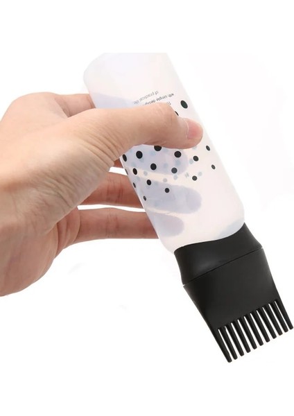 01 Kuru Temizleme Şişesi Kuaför Şampuan Şişesi 120 ml Şeffaf Sıkılabilir Şişe Boya Krem Saç Bakım Şişesi Kuaförlük Aracı (Yurt Dışından)