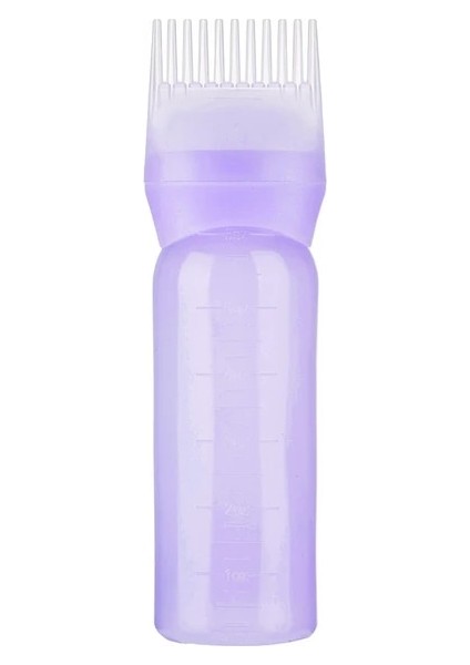 Mor 120 ml Boş Saç Boyası Şişesi Aplikatör Tarak Dağıtım Plastik Doldurulabilir Sıkılabilir Şişe Saç Boyama Kuaförlük Şekillendirici Aracı (Yurt Dışından)