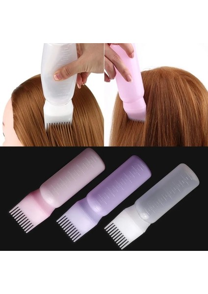 Mor 120 ml Boş Saç Boyası Şişesi Aplikatör Tarak Dağıtım Plastik Doldurulabilir Sıkılabilir Şişe Saç Boyama Kuaförlük Şekillendirici Aracı (Yurt Dışından) fiyatları