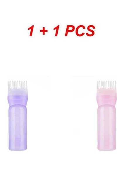 Mix A 2 Adet 1 ~ 5 Adet 120 ml Renkli Plastik Saç Boyası Doldurulabilir Şişe Aplikatör Tarak Dağıtım Salon Saç Boyama Kuaförlük Şekillendirici (Yurt Dışından)