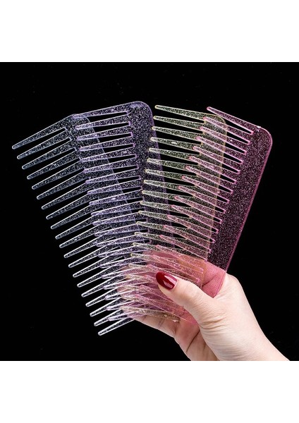 Beyaz Yeni Renk Glitter Tarak Plastik Şeffaf Ince Diş Payet Kuaförlük Tarak Saç Şekillendirme Aracı (Yurt Dışından) indirimleri