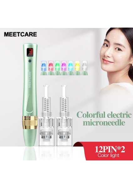 10 Adet 5dnano Elektrikli Kablosuz Dermapen 7 Renk LED Ekran Derma Kalemi Ultrima Dermapen Mikro Iğne Kalemi Microblading Terapi Yaraları Mts Pms (Yurt Dışından)