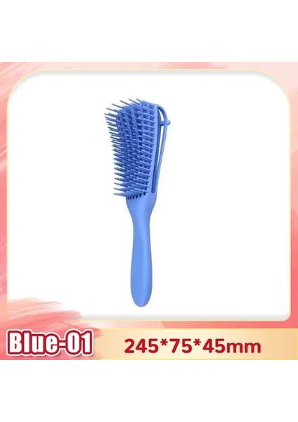 Blue-01 1pc Saç Fırçası Dolaşık Açıcı Fırça Saç Derisi Masaj Saç Tarak Kadın Detangle Saç Fırçası Şekillendirici Kıvırcık Kuaförlük Salon Bakım Aracı (Yurt Dışından)