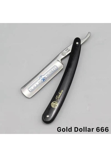 Gold Monkey 666 1pc 2023 Pro Gold Dollar 208 Tıraş Bıçağı Gold Monkey 666 Düz Kenarlı Berber Jileti Katlanır Saç Tıraş Erkekler Tıraş Berber Aracı (Yurt Dışından)