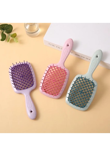 Mor Saç Tarağı Dolaşık Açıcı Karışık Saç Tarak Oymak Masaj Taraklar Anti-Statik Saç Tarak Salon Kuaförlük Şekillendirici Araçları (Yurt Dışından) fırsatları