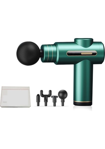 Yeşil 6 Hız Tip C Şarj Mini Taşınabilir Masaj Tabancası Elektrikli Fasya Tabancası Masaj Vücut Boyun Geri Derin Doku Kas Gevşeme Fitness (Yurt Dışından)