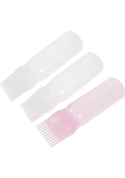 Beyaz Pembe 3 Adet Saç Şampuanı Şişesi Berber Aracı Aksesuarları Vurgu Tarak Konteyner Plastik Renkli (Yurt Dışından) fiyatları
