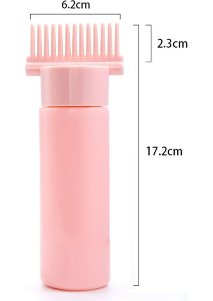 Pembe 120 ml Doldurulabilir Şişe Saç Boyası Şampuanı Taşınabilir Aplikatör Tarak Dağıtım Salon Yağı Saç Boyama Kuaför Şekillendirici Aracı (Yurt Dışından)
