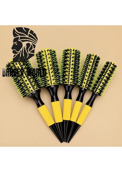 No.18 1/6 Adet Profesyonel Yuvarlak Saç Tarağı Naylon Kıl Alüminyum Tüp Iyon Saç Fırçası Ev Berber Şekillendirici Araçları Haddeleme Tarak (Yurt Dışından)