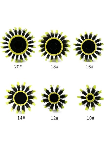 No.18 1/6 Adet Profesyonel Yuvarlak Saç Tarağı Naylon Kıl Alüminyum Tüp Iyon Saç Fırçası Ev Berber Şekillendirici Araçları Haddeleme Tarak (Yurt Dışından) indirimleri