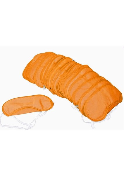 Turuncu 10 Adet 10 Adet/grup Yumuşak Hediye Seyahat Uyku Göz Maskesi Siyah Gölge Relax Uyku Kadın Erkek Körü Körüne Göz Bandı Gece Eyepatch (Yurt Dışından)