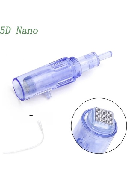 Pembe 10 Adet 2 In 1 Mini Su Mezoterapi Enjektör Nano Iğneler Şırınga Tüpü ile Cilt Bakım Seti Otomatik Derma Damga Kalemi Microneedles (Yurt Dışından)