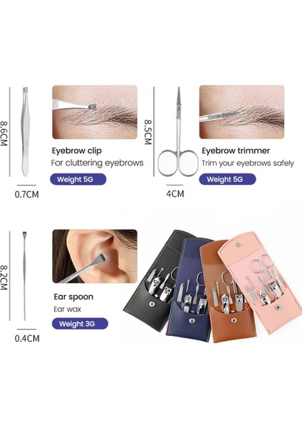 Pink-7pcs 7 Adet Manikür Kesiciler Tırnak Makası Seti Ev Paslanmaz Çelik Kulak Kaşık Tırnak Makası Pedikür Tırnak Makası Araçları Vücut Bakımı (Yurt Dışından) indirimleri
