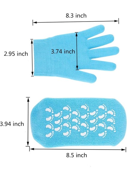 Mavi Set Nemlendirici Çorap Eldiven Ayak Nemlendirici Jel El Cilt Bakım Losyonu Silikon Içinde (Yurt Dışından) modelleri