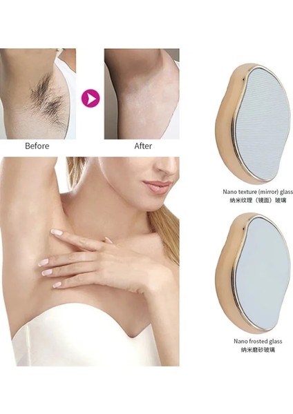 Altın Yeni Kristal Saç Çıkarıcı Ağrısız Nano Fiziksel Güvenli Epilatör Kolay Temizlik Yeniden Kullanılabilir Vücut Güzellik Bakımı Cam Epilasyon Silgi (Yurt Dışından) modelleri