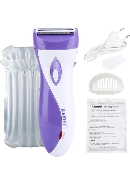Mor Hiçbir Kutu Abd Plug Saç Çıkarıcı Bayan Tıraş Makinesi Koltukaltı Saç Düzeltici Şarj Edilebilir Su Geçirmez Bikini Koltukaltı Jilet Kadınlar Için Akülü Epilatör (Yurt Dışından)