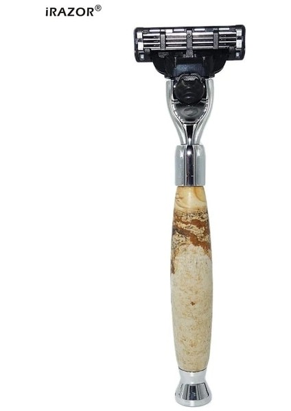 Sadece Jilet Irazor Yeni Erkek Tıraş Makinesi Standı Tutucu Saf Taş Kolu Manuel Mach 3 Jilet Seti Beyler Için Profesyonel Bakım Aracı (Yurt Dışından)