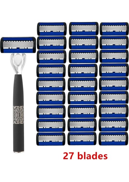 27 Bıçaklı Jilet Tıraş Erkekler Için Çin Tarzı Metal Bıçak Tutucu Tıraş Bıçağı Siyah Düz Jilet (Yurt Dışından) indirimleri