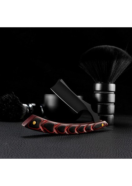 Siyah 1p Kesim Boğaz Düz Jilet Ahşap Profesyonel Berber Jileti Premium Kalite Tek Bıçaklı Düz Kenarlı Jilet Sakal Tıraş Bıçağı (Yurt Dışından) indirimleri