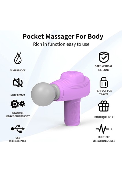 Gül C Tipi Şarj Yeni 10 Titreşim Modu Mini Masaj Tabancası Derin Doku Perküsyon Kas Gevşetme ve Fitness Cihazı Kadınlar Için El Masajı (Yurt Dışından) modelleri