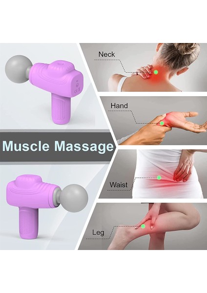 Gül C Tipi Şarj Yeni 10 Titreşim Modu Mini Masaj Tabancası Derin Doku Perküsyon Kas Gevşetme ve Fitness Cihazı Kadınlar Için El Masajı (Yurt Dışından) fırsatları