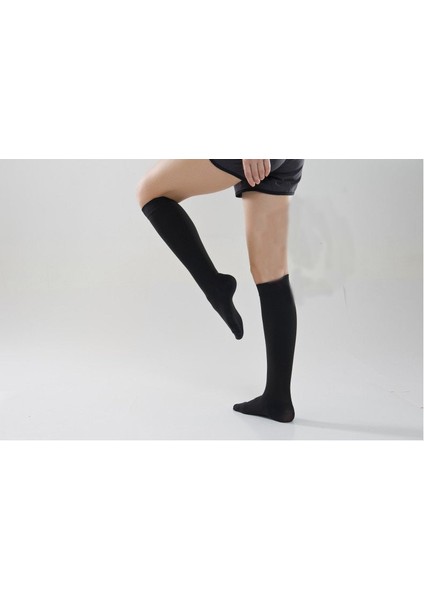 Siyah Yakın Toe Xxl 72-85 kg Tıbbi Sıkıştırma Çorap Varisli Damarlar 20-30MMHG Elastik Hemşirelik Çorap Sıkıştırma Diz Altı Çorap (Yurt Dışından)